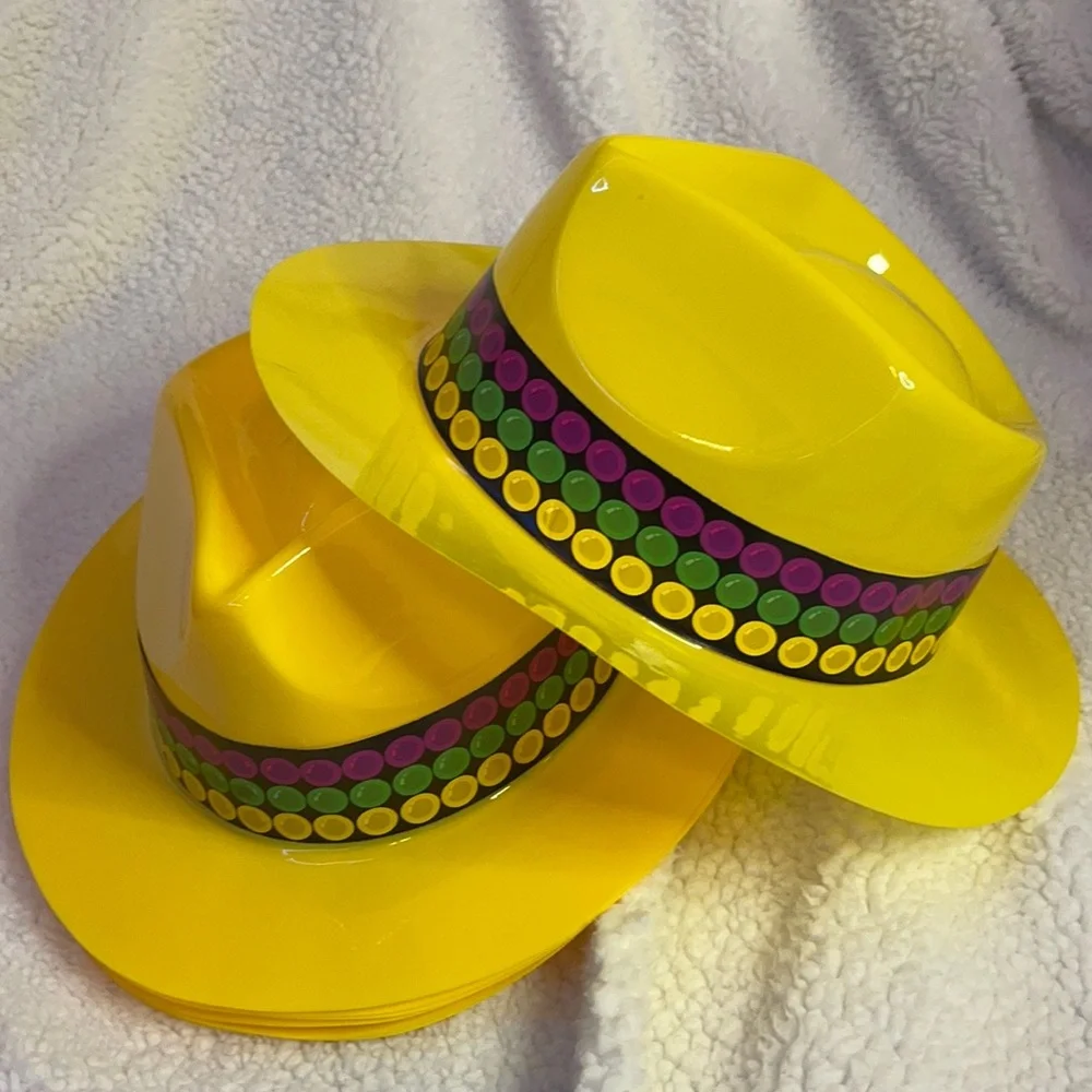 MARDI GRAS PARTY HATS | Yellow
